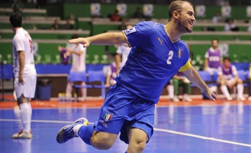 Nando Grana com a seleção italiana de futsal